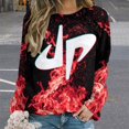 thumbnail image 4 of Dude Perfect Sweatshirt for Women, Raglan Round Neck Sweater, Long Sleeve Pullover Sweater, M-5XL, 4 of 11