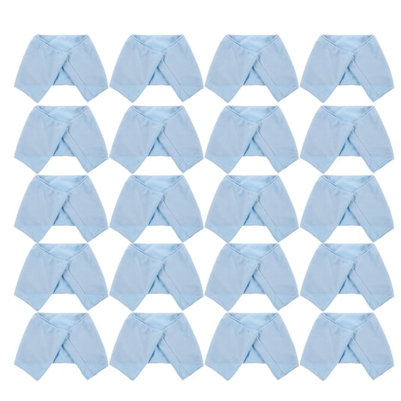 EXHUMKY Elastic Sky-Blue Chair Sashes Bands for Elegant Party Decor 20Pcs