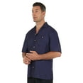 thumbnail image 2 of UZZI Mens Hawaiian Casual Button Down Short Sleeve Beach Surf Aloha Party Shirt, Navy, Size: X-Large, Uzzi Active Wear, 2 of 2