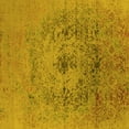 thumbnail image 1 of Ahgly Company Machine Washable Indoor Square Oriental Yellow Industrial Area Rugs, 8' Square, 1 of 4