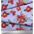thumbnail image 3 of Soimoi Blue Poly Georgette Fabric Leaves,Pomegranate & Floral Print Fabric by The Yard 42 Inch Wide, 3 of 3