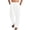 White, variant on GENTS BLISS Linen Men Pants Elastic Waist Drawstring Pants for Men Casual Beach Men Pants with Pocket