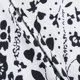 thumbnail image 4 of Gibobby Playeras Mujer Blusa de mujer larga con cuello estampado redondo superior con botones de manga asimétrica para mujer（Blanco， XXXL), 4 of 5