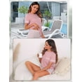 thumbnail image 4 of Women's Cotton Pajamas Set Round Neck Short Sleeve and Shorts Pajama Set for Women 2 Pieces Summer Short Sleepwear Sets Soft Loungewear Set for Women, S-XXL, 4 of 12