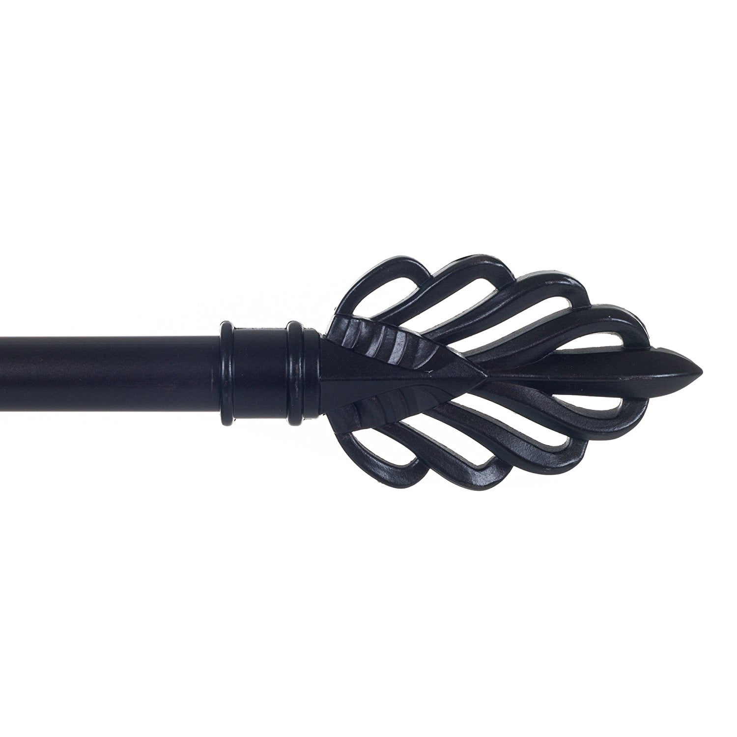 Leaf Curtain Rod 62"144", 3/4 inch Rubbed Bronze, Set includes 0