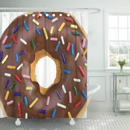 ATABIE Food Donut Gel Tech Office Shower Curtain 66x72 inch