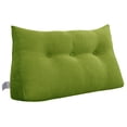 thumbnail image 7 of WOWMAX Large Bolster Triangular Reading Backrest Positioning Support Wedge Pillow Headboard for Day Bed Bunk Bed RV/Trailer with Removable Cover Green 39x8x20inch, 7 of 7