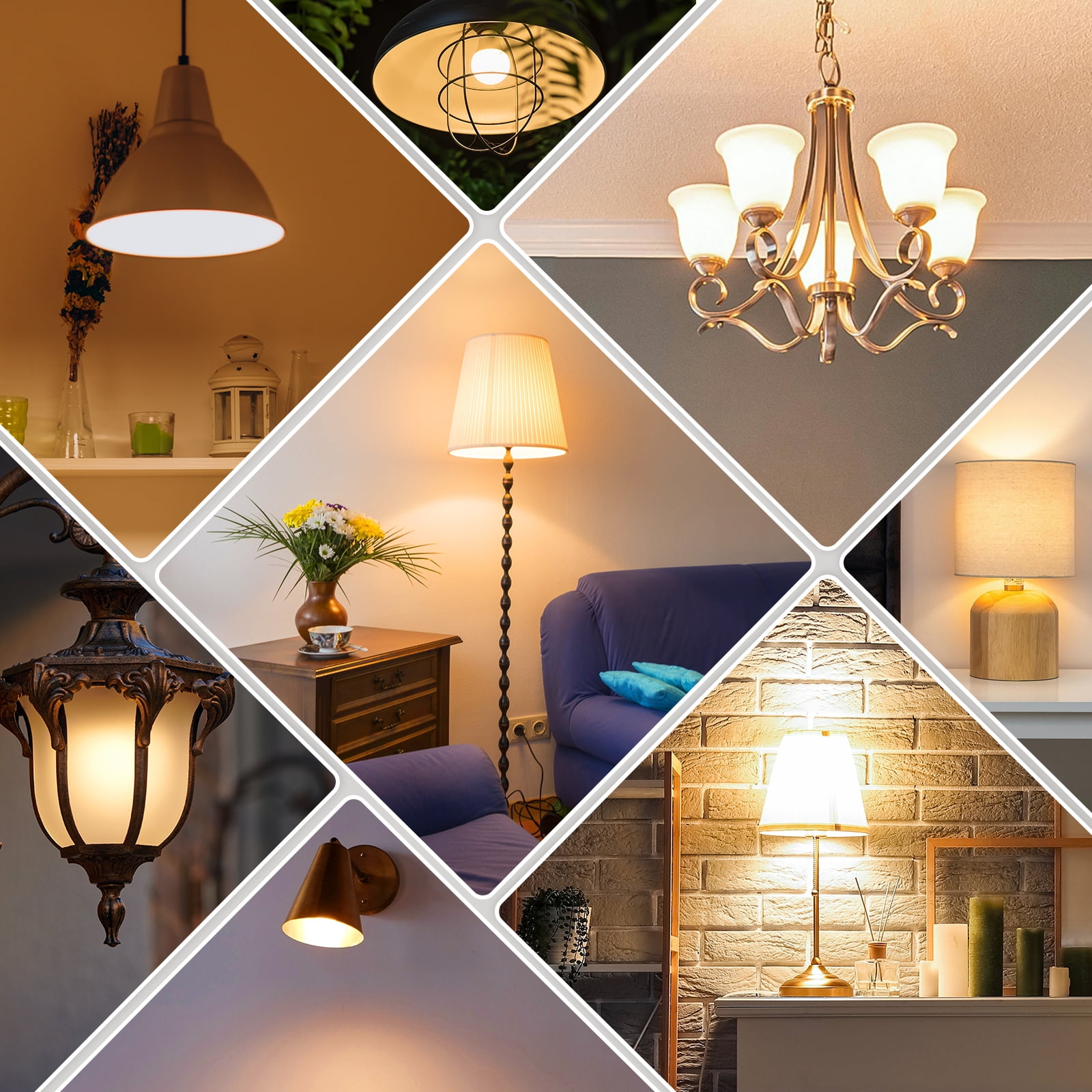 DEGNJU LED Light Bulbs, 13W, 100W Equivalent, Soft White 2700K, A19, E26 Base, 1500 Lumens, Non-Dimmable, 15,000 Hours, 24 Pack