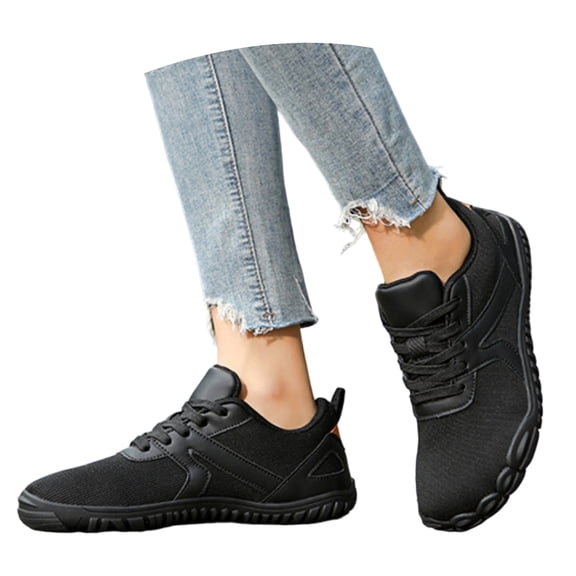 Mens Shoes,Barefoot Running Shoes for Men Flexible Lightweight Wide Toe Drop Design Gym Fitness Walking Training Athletic Footwear,Shoes for Men,Black,6