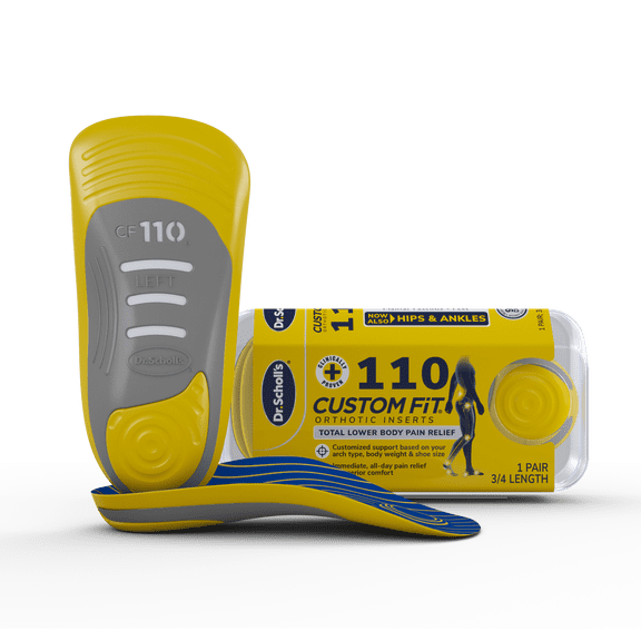 Dr. Scholl’s® Custom Fit® Foot Orthotics 3/4 Length Inserts, CF 110, All-Day Pain Relief for Feet