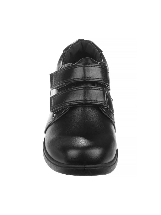 Josmo Toddler Boys’ Double Hook And Loop School Dress Shoes, Black 12