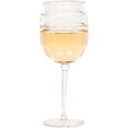 Isabella Acrylic Wine Glass Clear Acrylic Embossed Drinking Glass Outdoor Dining BPA Free