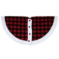 thumbnail image 2 of Northlight 48" Black and Red Buttoned Buffalo Plaid Christmas Tree Skirt, 2 of 3