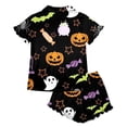 thumbnail image 7 of JAJAHO Girls Pajamas Sets Halloween Sleepwear Sizes 3-13 Tie Front Ruffle Short Sleeve Top Shorts 2 Piece Set, 7 of 7