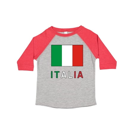 

Inktastic Italy Flag & Italia - Black Border Gift Toddler Boy or Toddler Girl T-Shirt