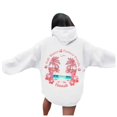 thumbnail image 1 of WEAIXIMIUNG Ensembles de Sweat-Shirts Raccourcis pour Femmes Sweat à Capuche Imprimé Lettres Manches Longues avec Poches, 1 of 6