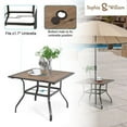 thumbnail image 4 of Sophia & William 37" Outdoor Square Dining Table with Steel Frame for 4 Chairs, 4 of 7