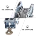 thumbnail image 2 of 1pc Hand Winch Heavy Duty Gear Useful Winch with 10 Meter Wire Rope (3500LBS ), 2 of 7