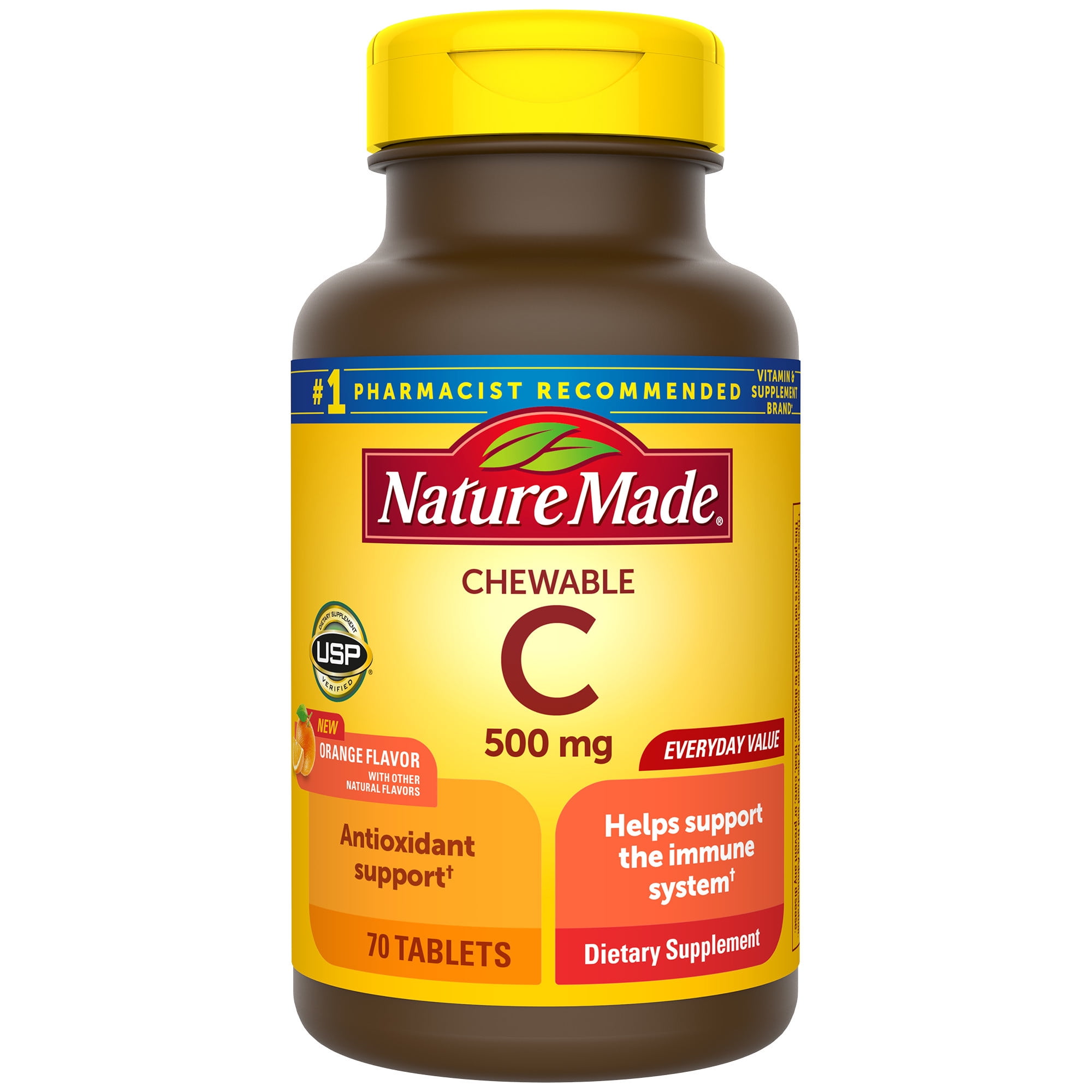 Nature Made Chewable Vitamin C 500 Mg Tablets Walmart Com Walmart Com