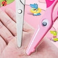 thumbnail image 6 of Round-Tip Craft Scissors, Safety Decorative Cutters, Blue, Safety Scissors With Round Blunt Tips And Decorative Edge, Blue Colored Handles For Easy Grip, Ideal For sch○○l And Craft Projects, 6 of 7