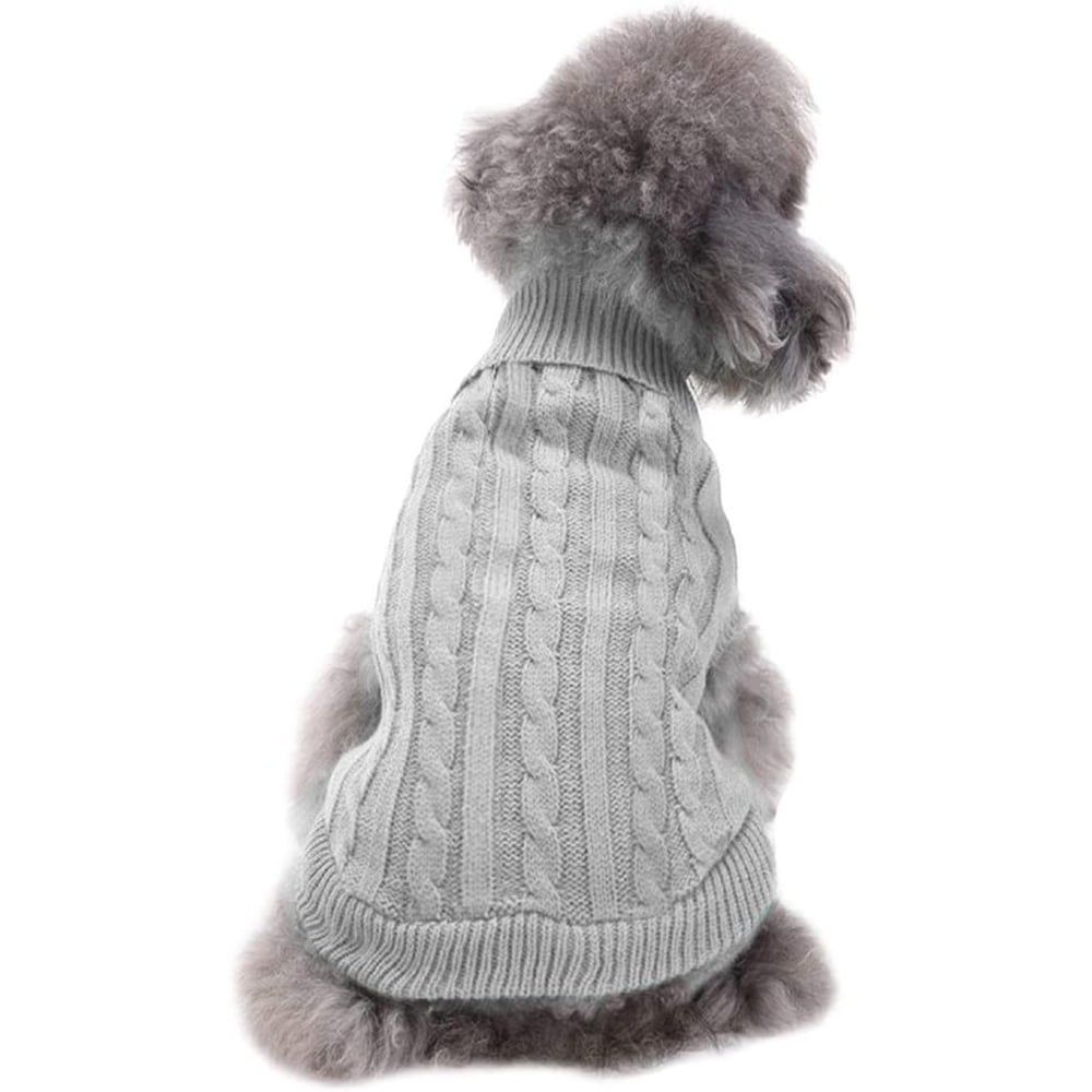 Jecikelon Small Dog Sweaters Knitted Pet Cat Sweater Warm Dog