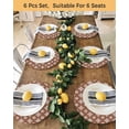 thumbnail image 4 of 13 Inch Round Placemats Set of 4, Brown Floral Non Slip Heat Insulation PP Table Mats, Spring Flowers Modern Abstract Art Farmhouse Washable Place Mats for Kitchen Dining Party Table Decor, 4 of 7