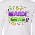 thumbnail image 4 of Inktastic I Love Mardi Gras Confetti Long Sleeve Youth T-Shirt, 4 of 5