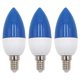 thumbnail image 1 of 3x E14 Led Colored Candle Tip Bulbs, Colored Candle Lights, Blue, 1 of 5