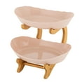 thumbnail image 4 of Dwellnix Two-Tier Bamboo Fruit Stand – Stylish Bamboo Frame with Removable PP Bowls – Perfect for Fruit, Snacks, and Desserts – Ideal for Kitchen and Dining Rooms, 4 of 11