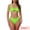 Fluorescent Green, variant on DARING DIVA Women's Cutout Racerback Ribbed Bikini Set Small Black