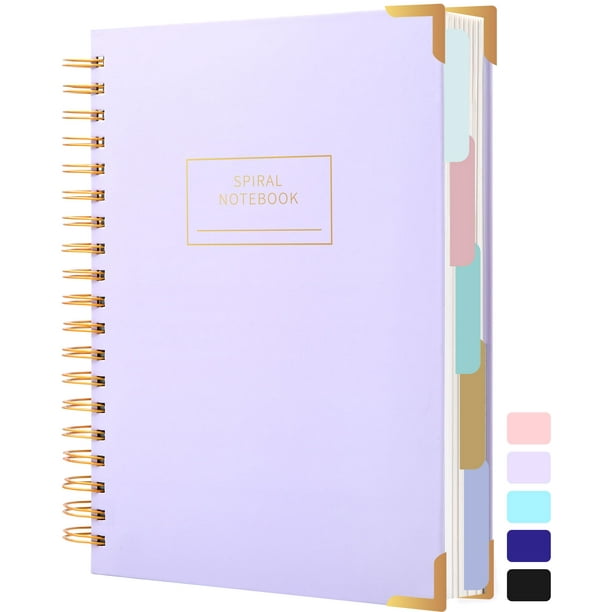 Cuaderno espiral Yoment, tapa dura, 8 x 10 (20 x 25 cm), 240 páginas
