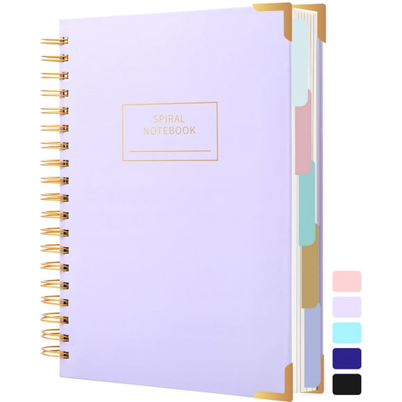 Cuaderno espiral Yoment, tapa dura, 8 x 10 (20 x 25 cm), 240 páginas