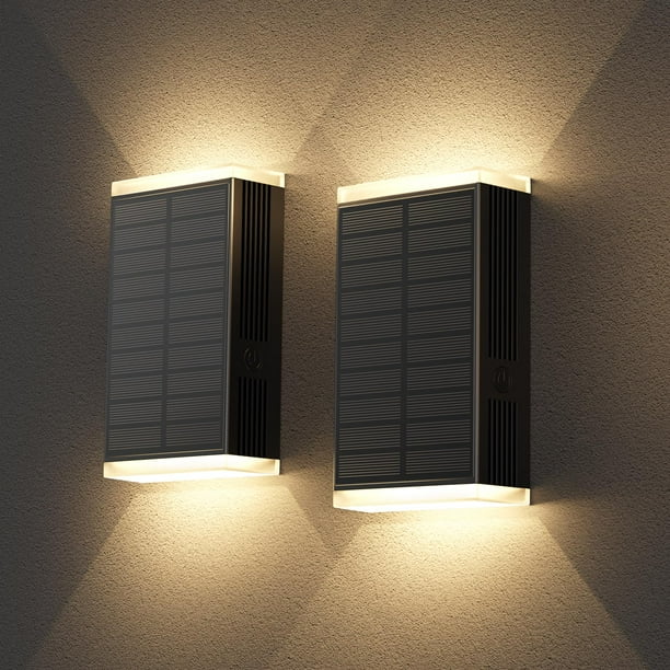 Lámpara solar de pared UGDLUCK, 16 x 4 x 10 cm, IP67, impermeable, 3 modos