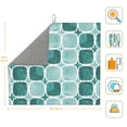 thumbnail image 3 of XMXT Microfiber Drying Mats, Teal Quatrefoil Print Absorbent Dish Drying Mat for Kitchen Counter, 16 x 18 inches, 3 of 9