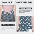 thumbnail image 6 of Dark Blue Fairy Moon Princess Pattern Apron-Garden Aprons for Women with Pockets-Cotton Linen Waterproof Kitchen Cooking Gardening Aprons Adjustable for Kitchen,Cooking,BBQ and Salon 33x27 Inch, 6 of 7