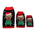 thumbnail image 3 of SOCAL LOOK Dog Christmas Sweater Acrylic Ugly Xmas Jumper with Leash Hole, Turtleneck Pet Outfit S, 3 of 10