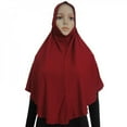 thumbnail image 3 of Colorful Muslim Crystal Hemp Cloth Hijab Amira Headscarf Slip On-Islamic Scarf, 3 of 6