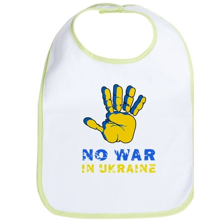 

CafePress - No War In Ukraine Peace Five Print Donbas - Cute Cloth Baby Bib Toddler Bib