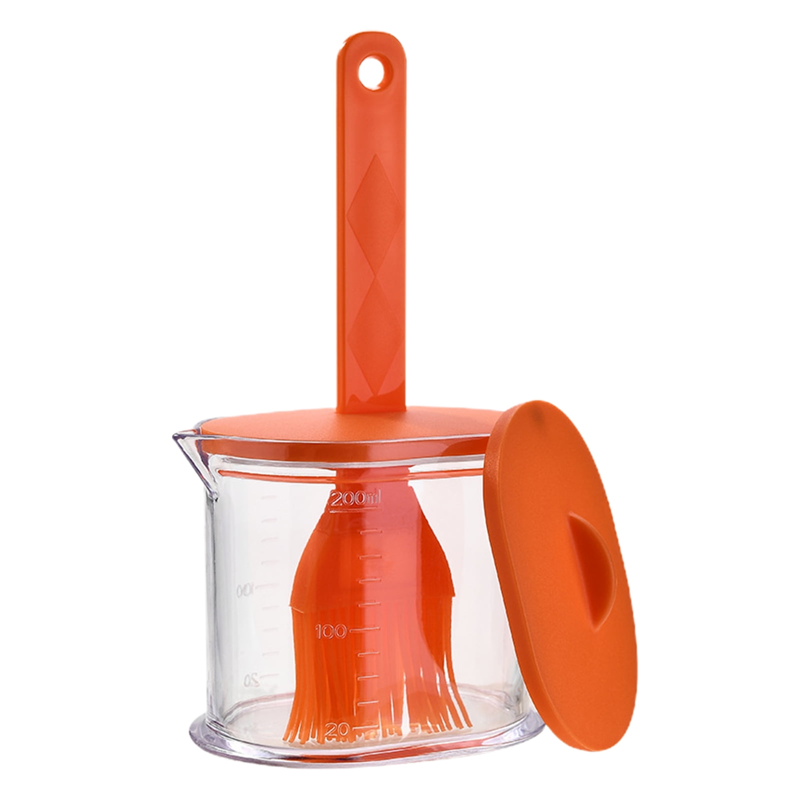 HeatResistant Oil Brush Dispenser with Clear Scale Spout for Easy