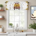 thumbnail image 2 of Farmhouse Sunflowers Valance Curtain for Windows Summer Yellow Floral Leaves Red Truck Rod Pocket Curtain Valances Short Window Treatments Panels for Kitchen Bathroom Laundry Basement 42 x 12 Inch, 2 of 9