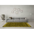 thumbnail image 3 of Ahgly Company Indoor Round Persian Yellow Bohemian Area Rugs, 3' Round, 3 of 4