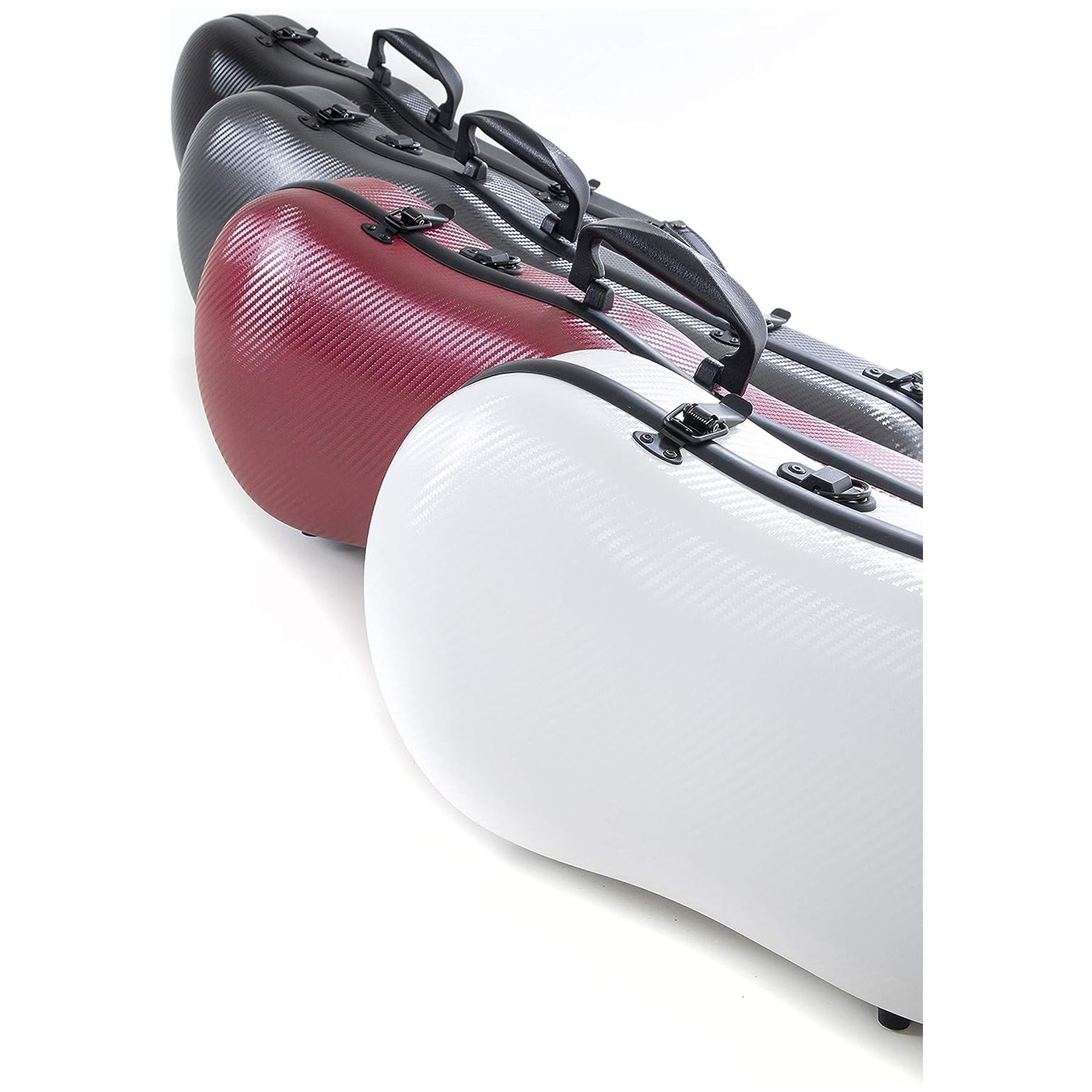 GEWA PURE 1.8 Shaped Violin Case - Polycarbonate Shell - White/Black