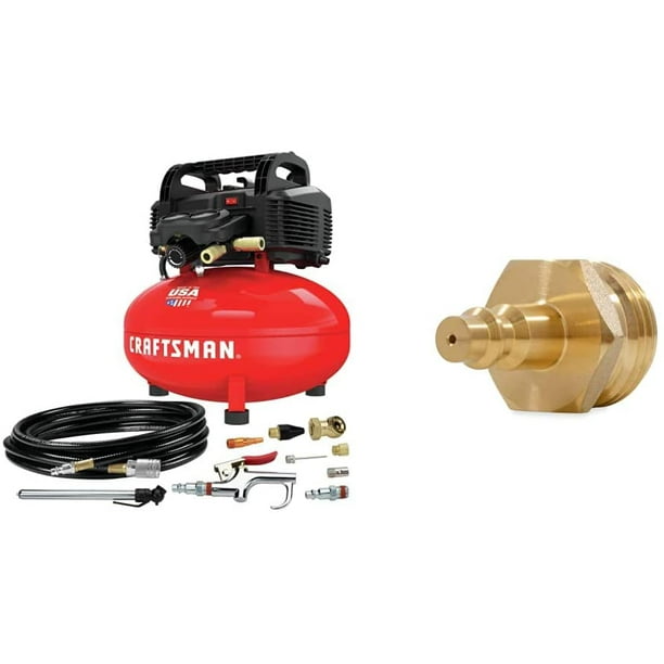 CRAFTSMAN Air Compressor, 6 Gallon, Pancake, OilFree with 13 Piece Accessory Kit (CMEC6150K