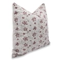 thumbnail image 5 of Fabdivine Block Print Throw Pillow Cover, 14x14 InchThick Linen Decorative Cushion Cover, Floral Print Boho Design Maroon Pillow Cover for Sofa and Couch, 5 of 5