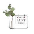 thumbnail image 1 of Best aunt ever Quote Relatives Metal Picture Frame Cerac Vase Decor, 1 of 3
