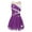 Purple, variant on iiniim Girls Sequin Rhinestone Sleeveless Figure Ice Skating Dress Competition Dance Stage Performance Dresses
