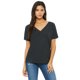 thumbnail image 1 of Camiseta holgada con cuello en V para mujer CHAR BLK TRIBLND S Bella + Lienzo 8815, 1 of 1
