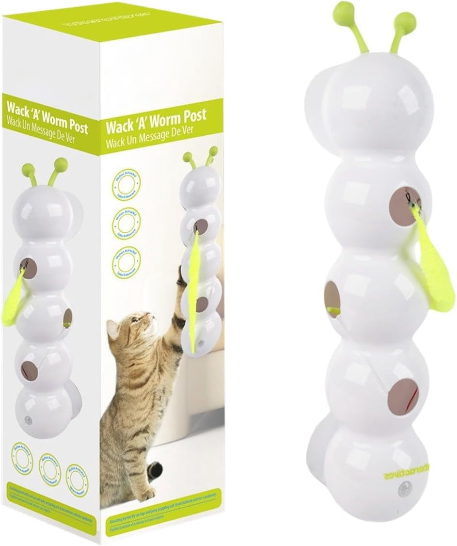 Interactive Electric Caterpillar Cat Toy, Caterpillar Smart Cat Toy for Bored Cats for All Ages Indoor Cat
