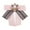 Pink, variant on INSPIRE CHIC Satin Bow Ribbon Lace Trim Shirt Rhinestone Brooch Ties White
