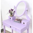 thumbnail image 2 of ZXNYH Moniya White Wood Vanity Table and Stool Set Medium, 2 of 5